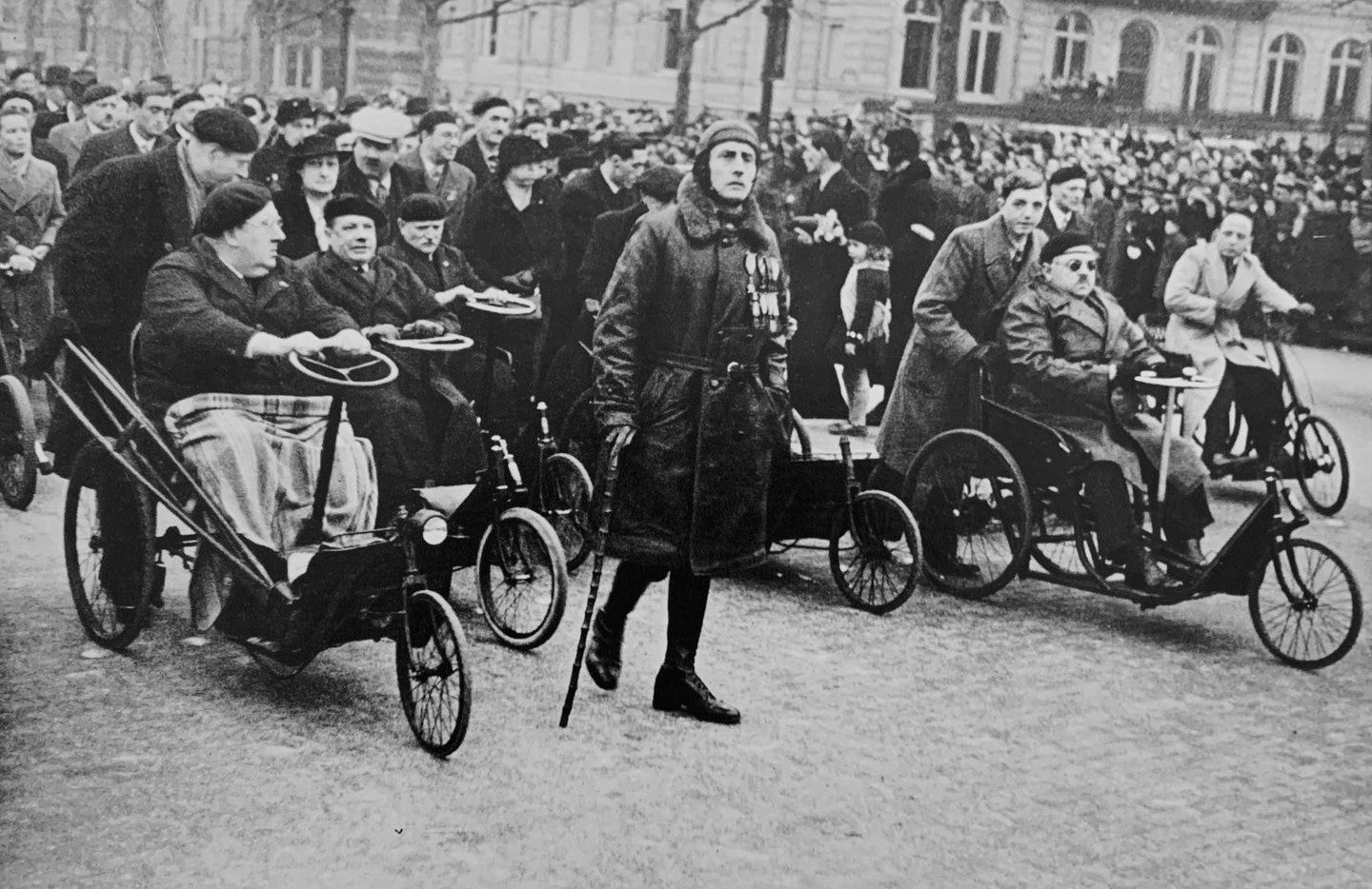 - Robert Capa - France, 1936. World War One, Veterans Parade.