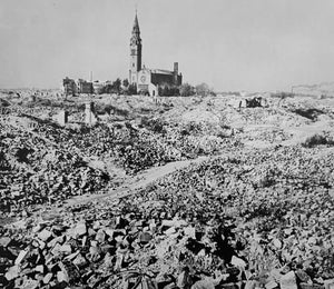 - Robert Capa - Poland, 1948. Rubble in Warsaw was all that was left of the Jewish ghetto.