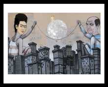 Load image into Gallery viewer, Frida Khalo y Pablo Picasso juegan a la comba con la luna.